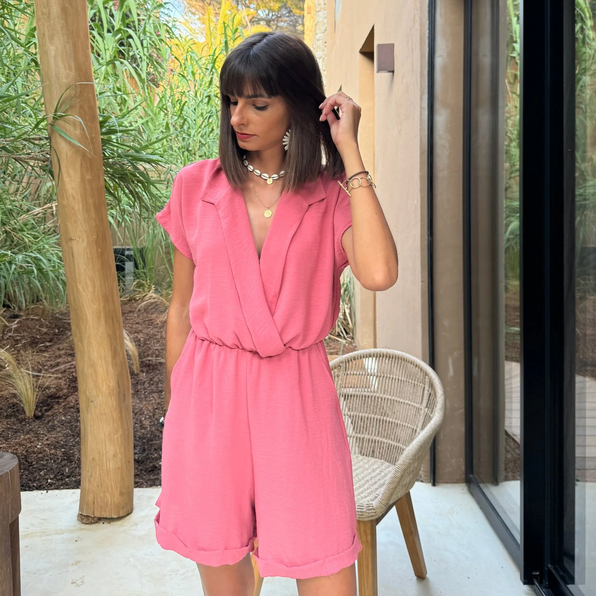 COMBISHORT VIEUX ROSE CHARLENE - Image 4