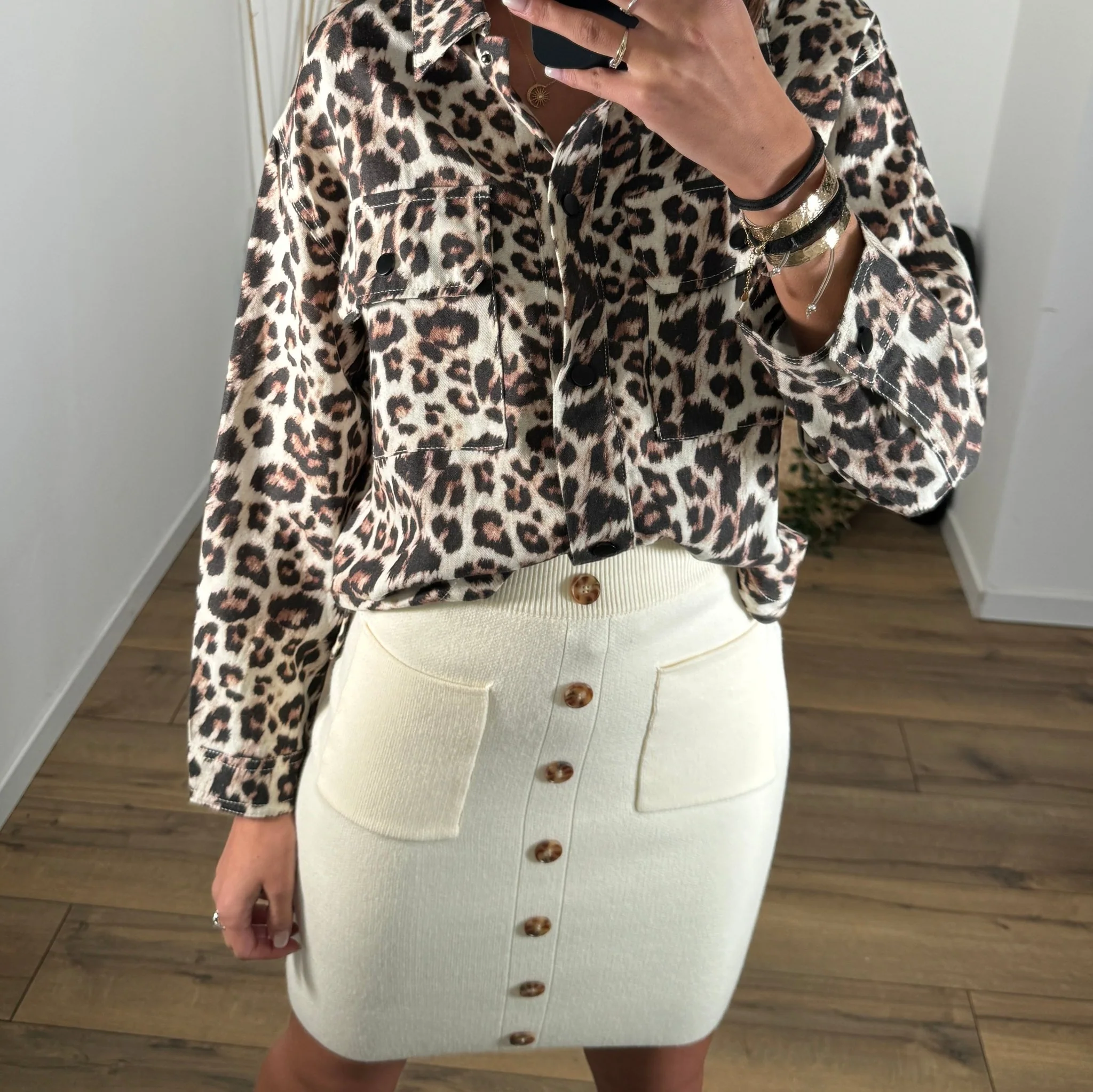 JUPE BEIGE ANDREANE