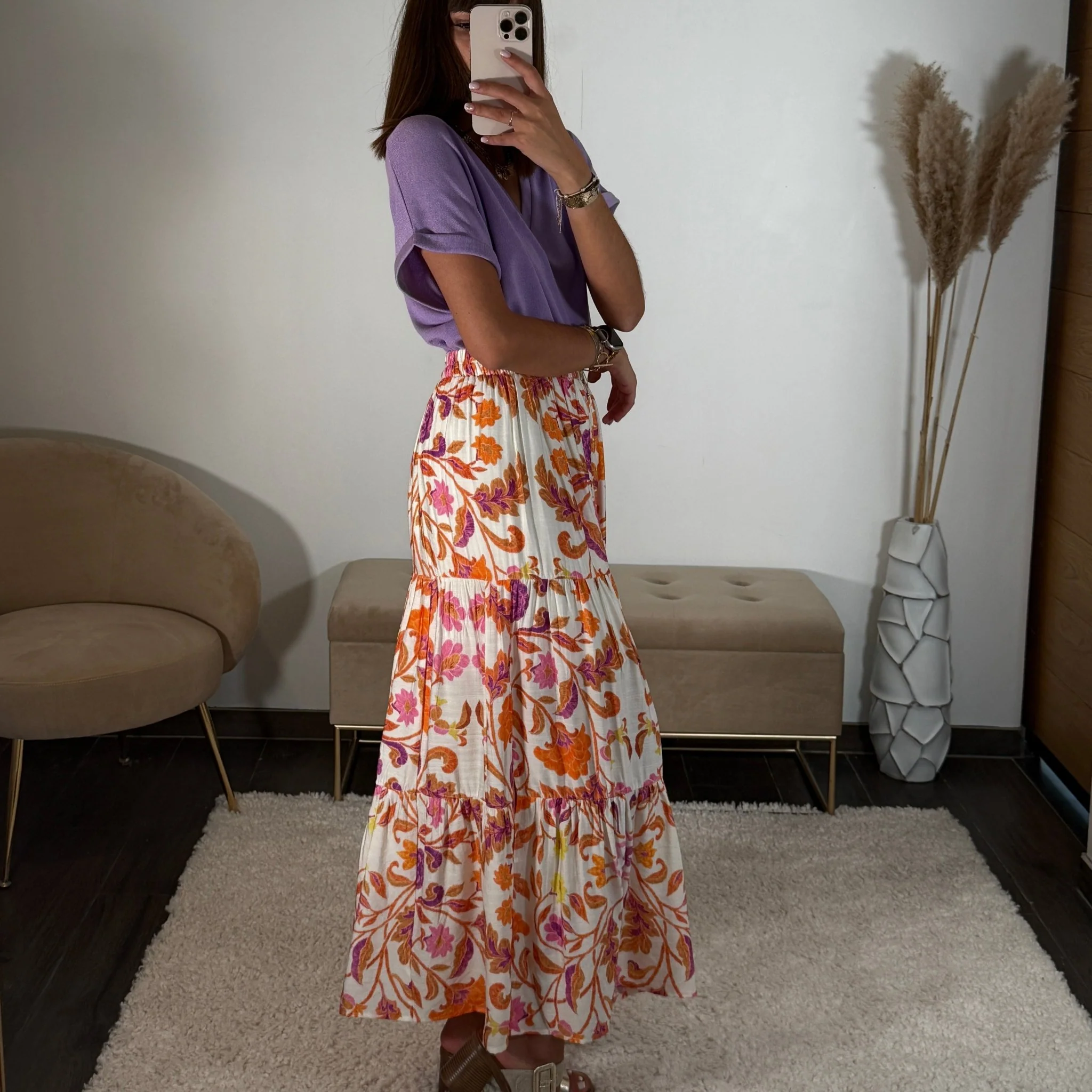 JUPE ORANGE FLAVIE - Image 2