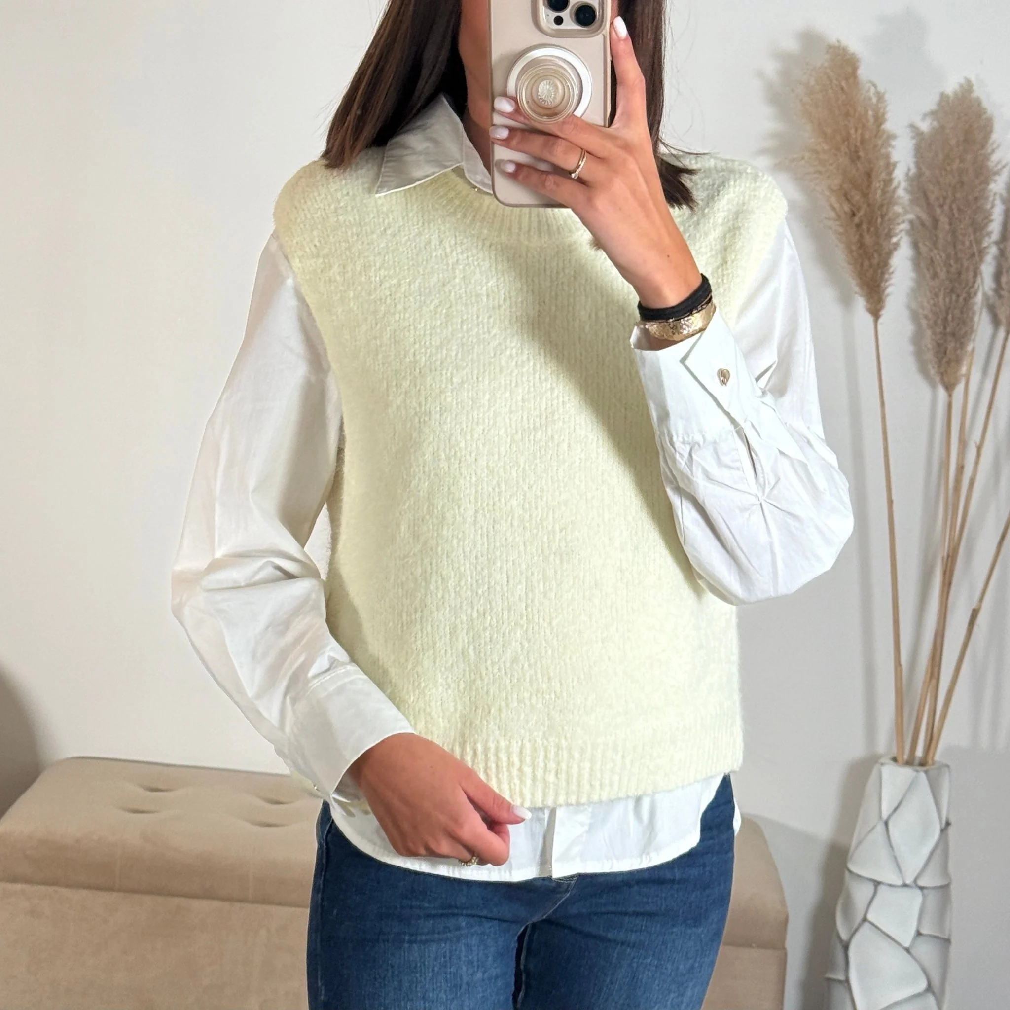 PULL SANS MANCHE JAUNE CLAIR FERDA - Image 4