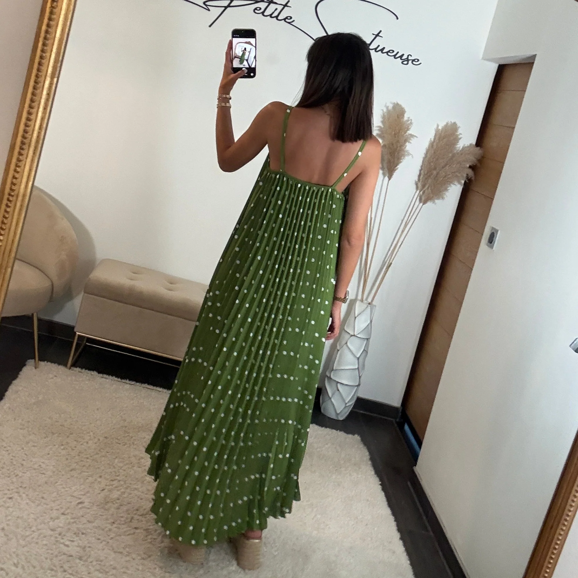 ROBE A POIS VERTE SOFIA - Image 3