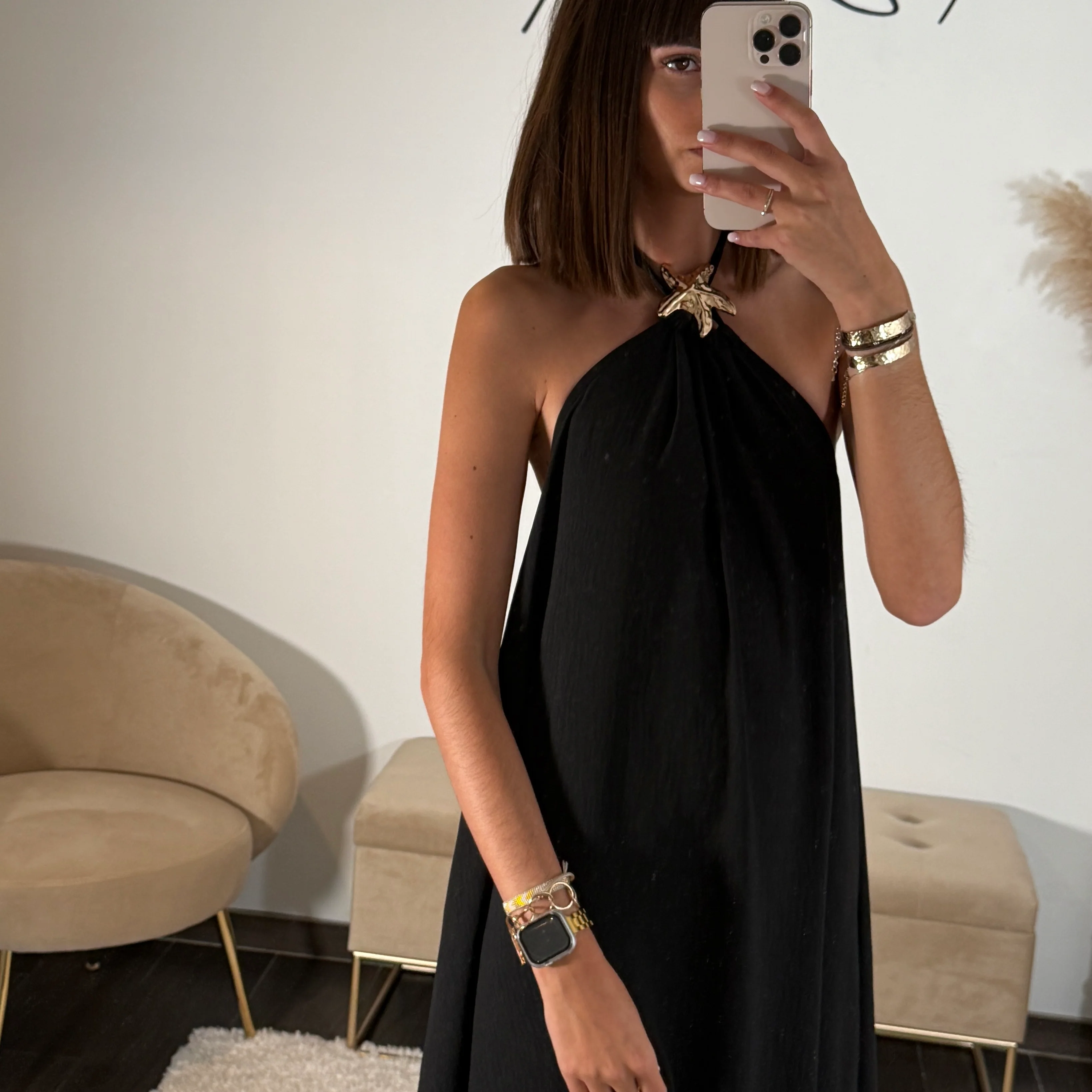 ROBE ETOILE DE MER NOIRE - Image 2