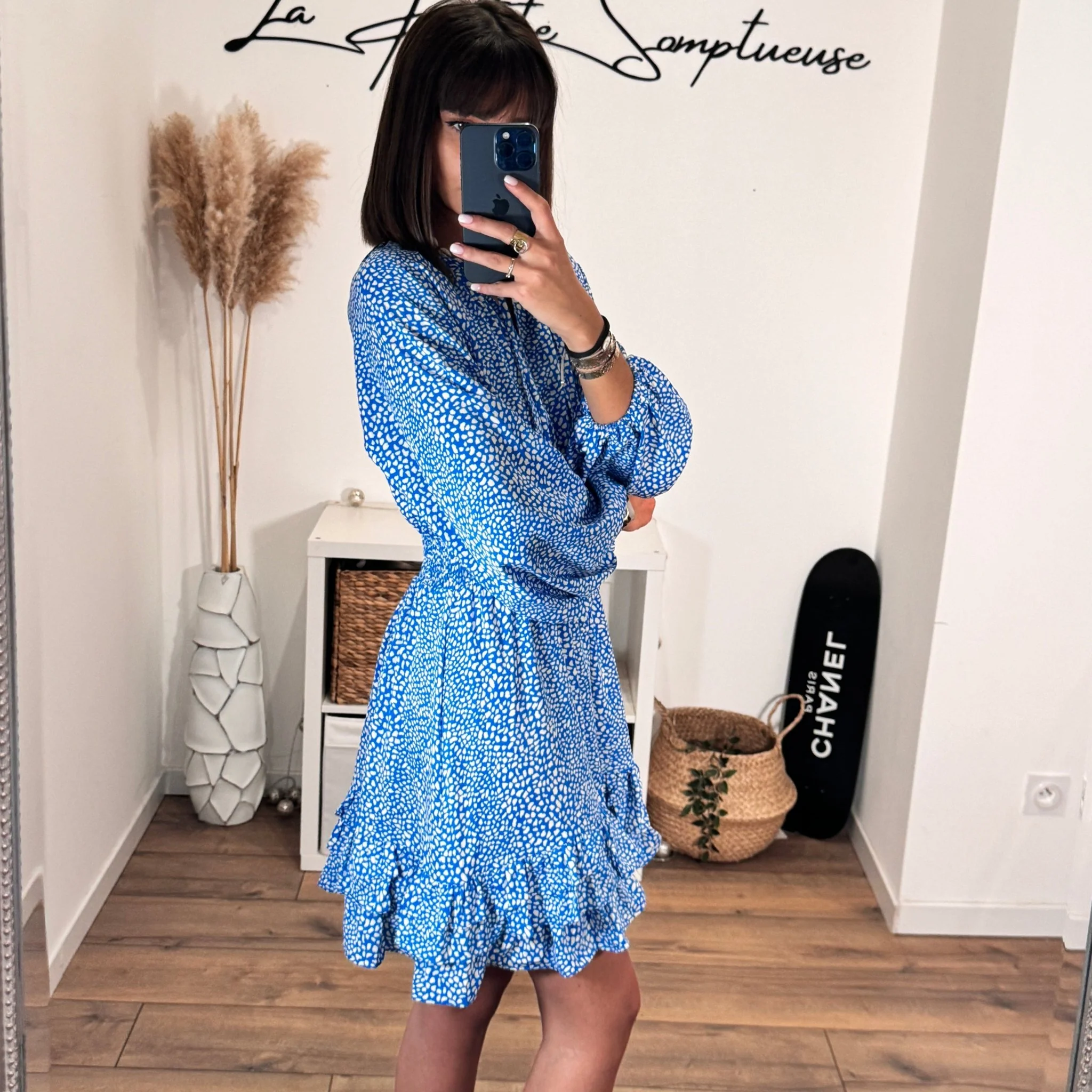 ROBE FLEURIE BLEUE MELINA - Image 2