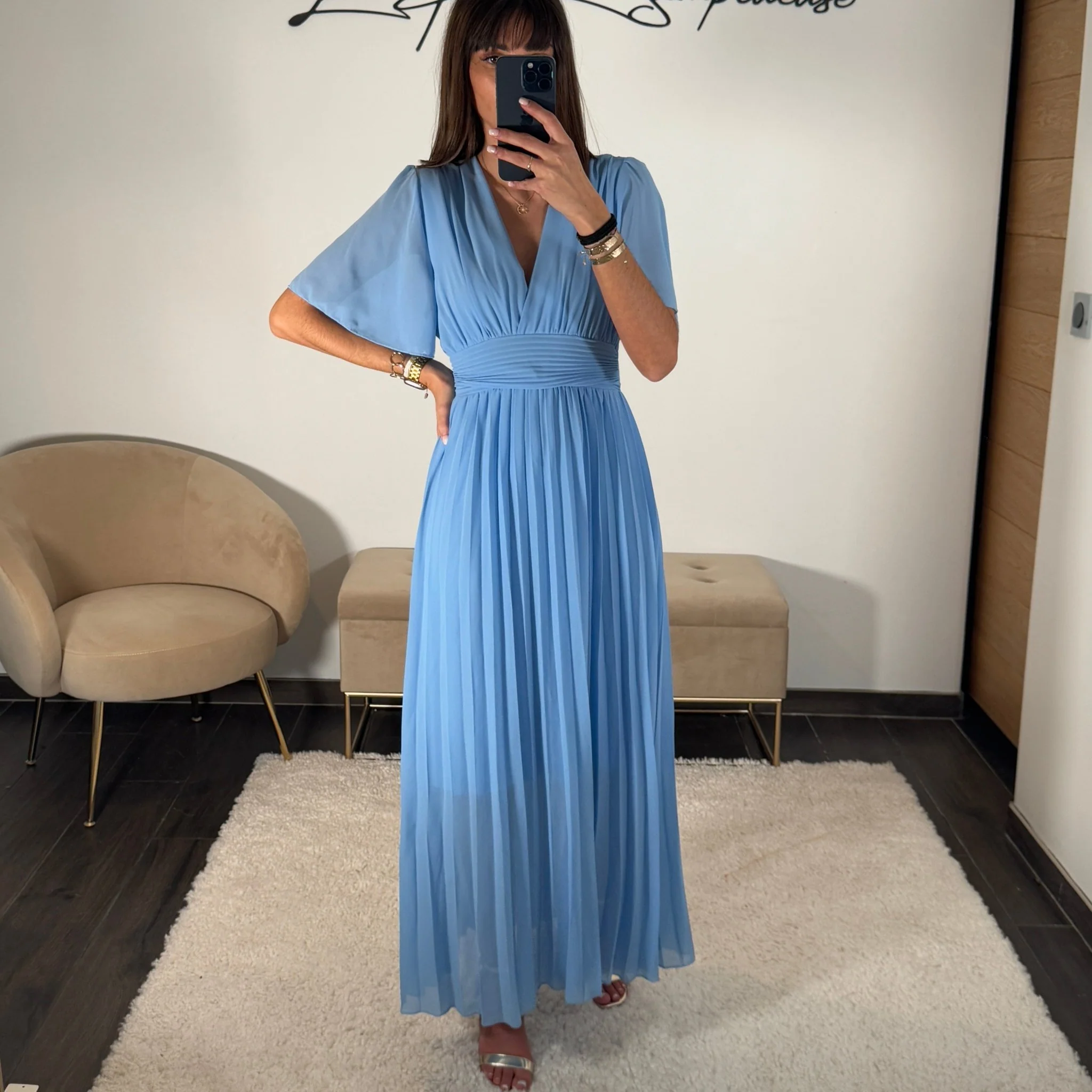ROBE LONGUE BABY BLUE KARENE