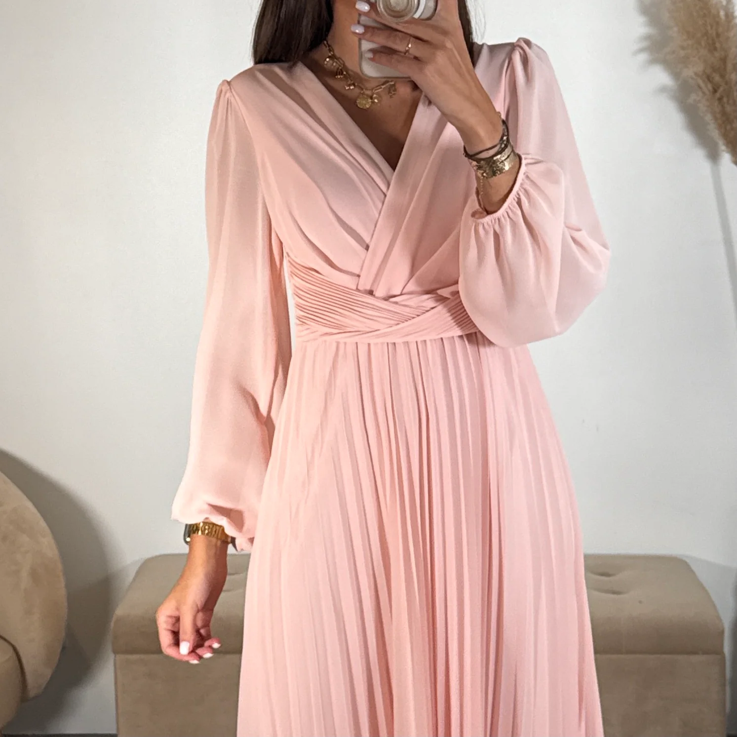 ROBE LONGUE ROSE ANGIE - Image 2