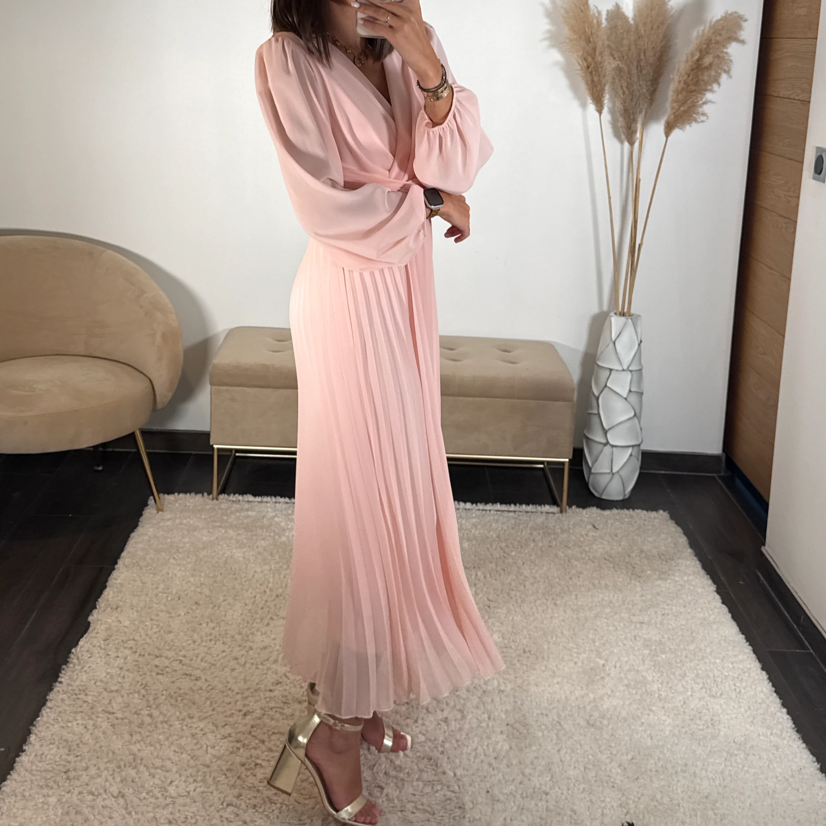ROBE LONGUE ROSE ANGIE - Image 3