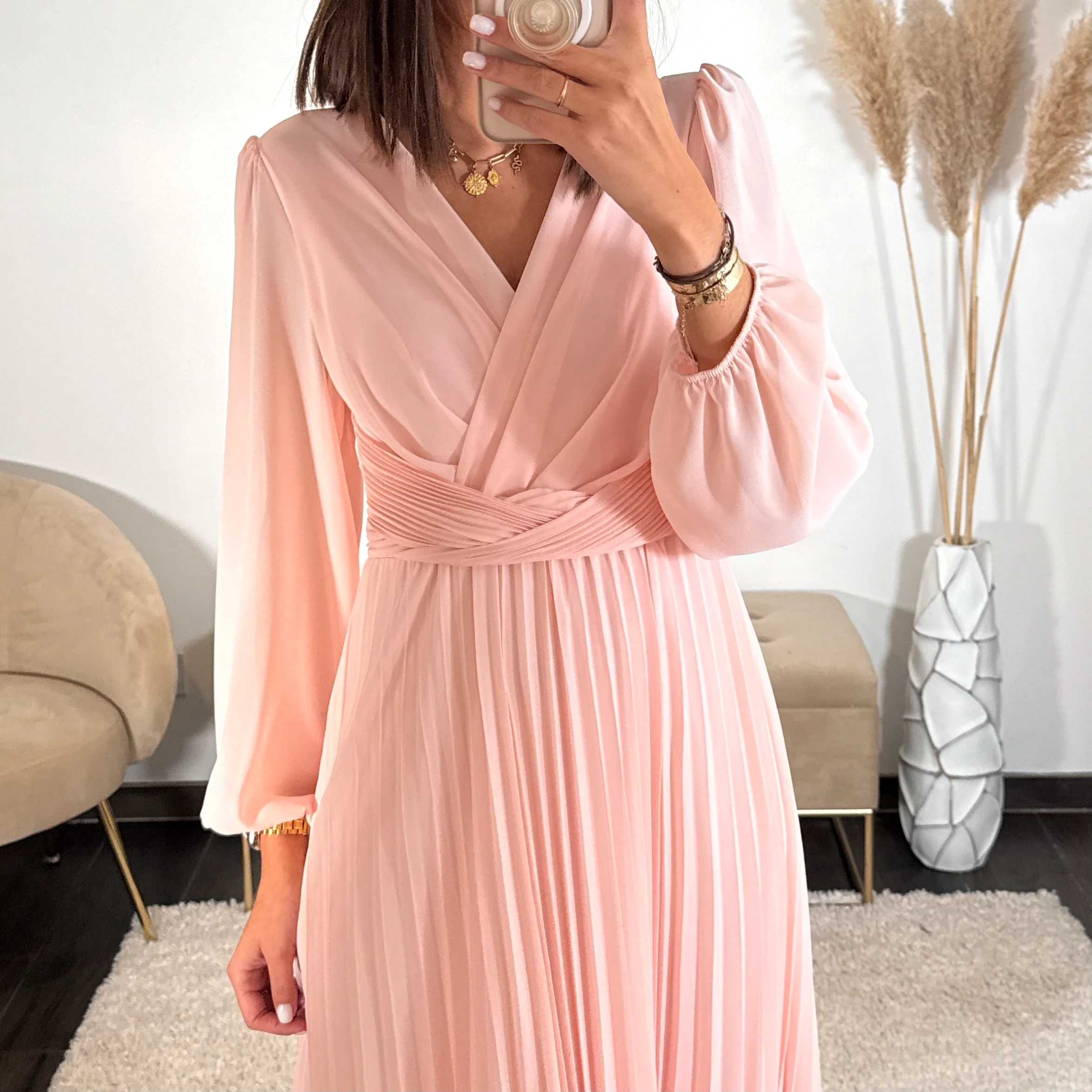ROBE LONGUE ROSE ANGIE - Image 4