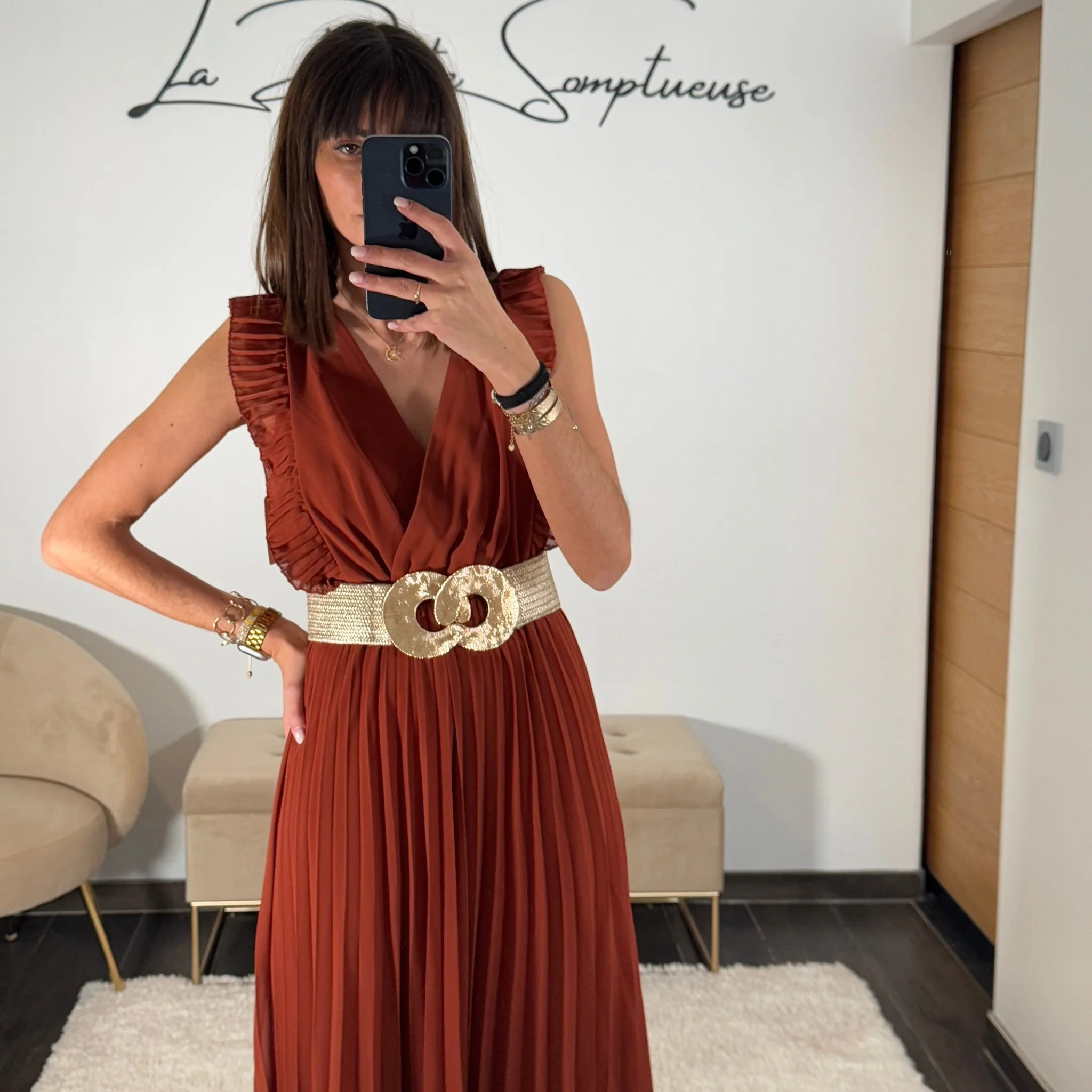 ROBE LONGUE TERRACOTTA GABRIELLE - Image 4