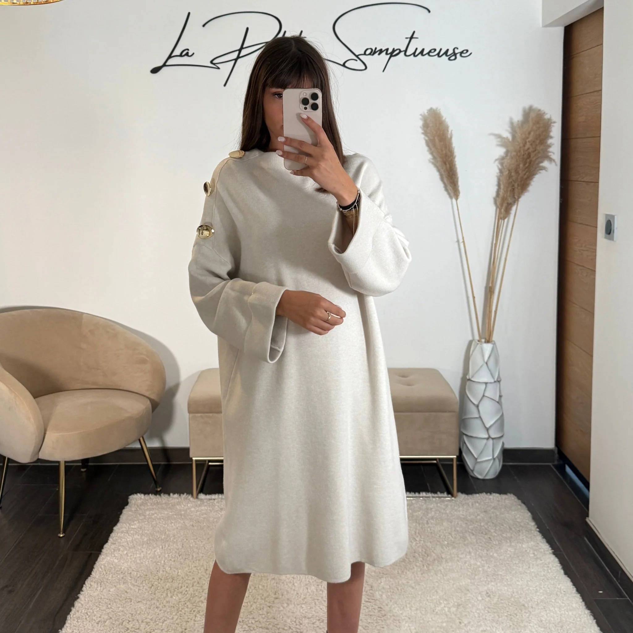 ROBE PULL BEIGE FERDA