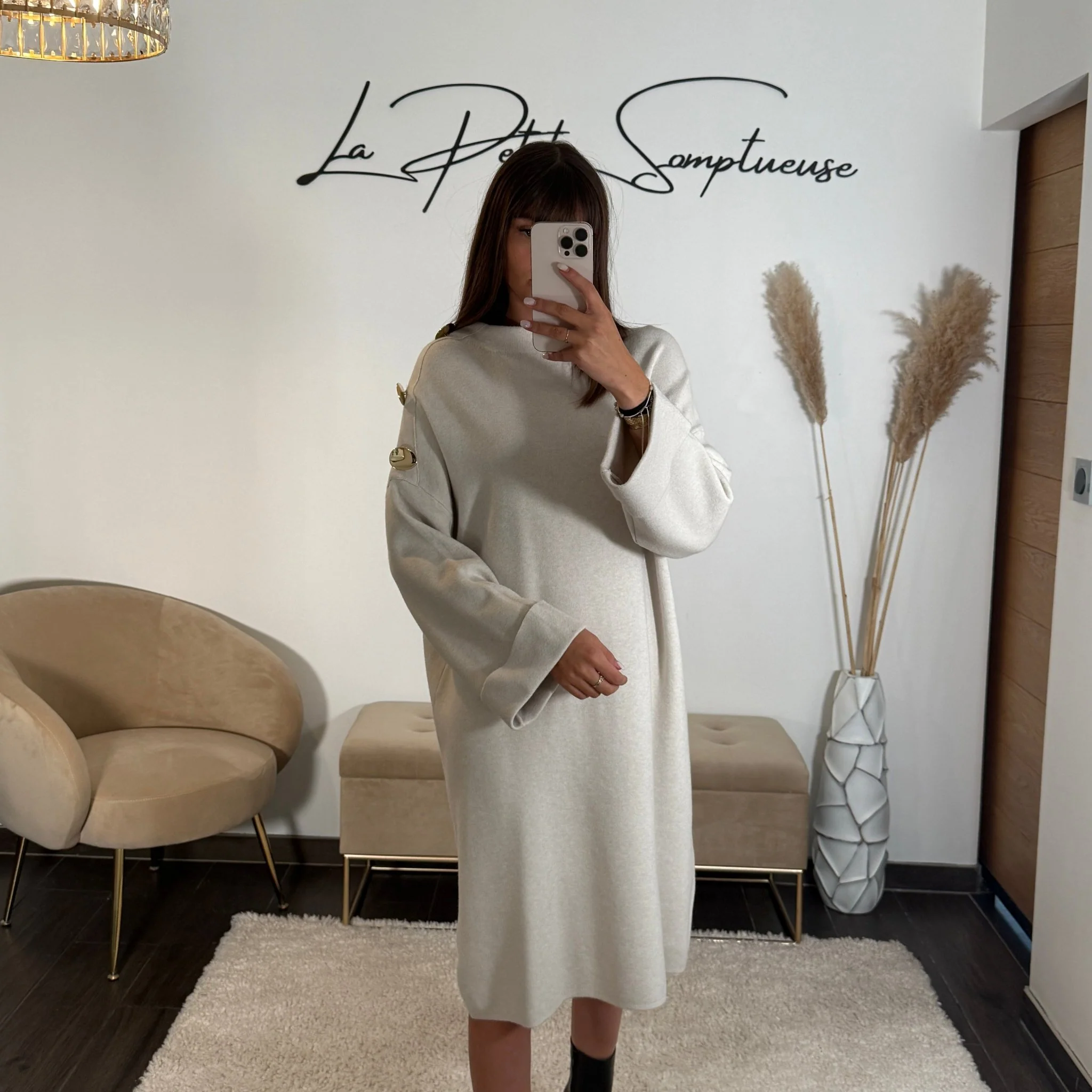 ROBE PULL BEIGE FERDA - Image 2