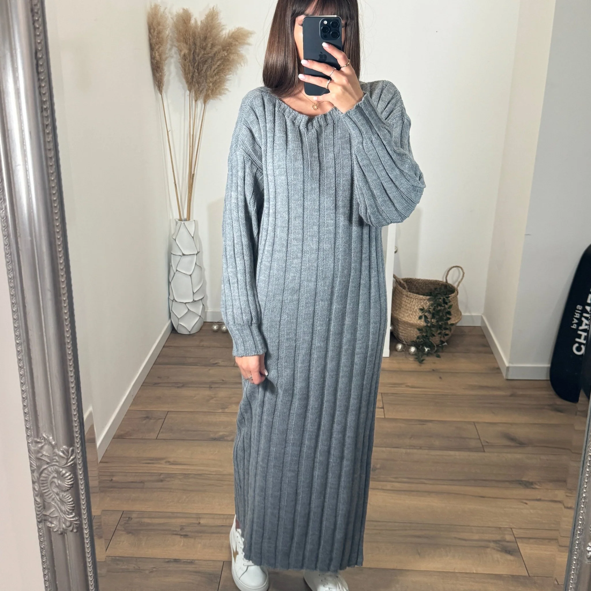 ROBE PULL GRIS AGATHE - Image 2
