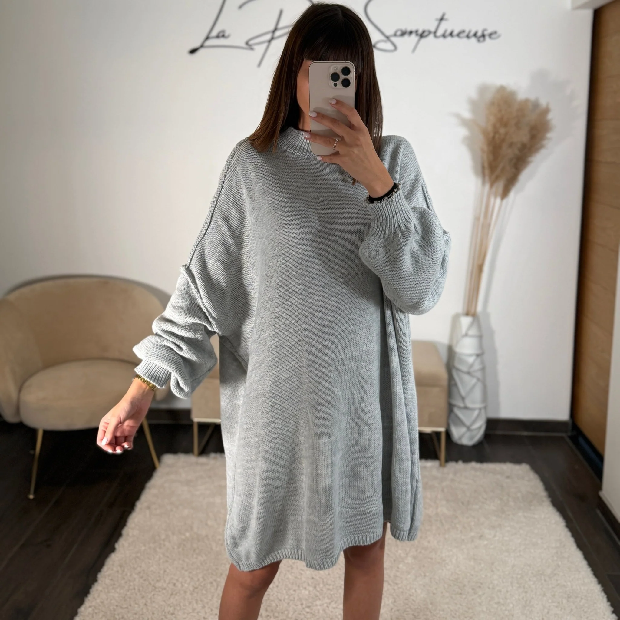ROBE PULL GRISE SOLENA - Image 2