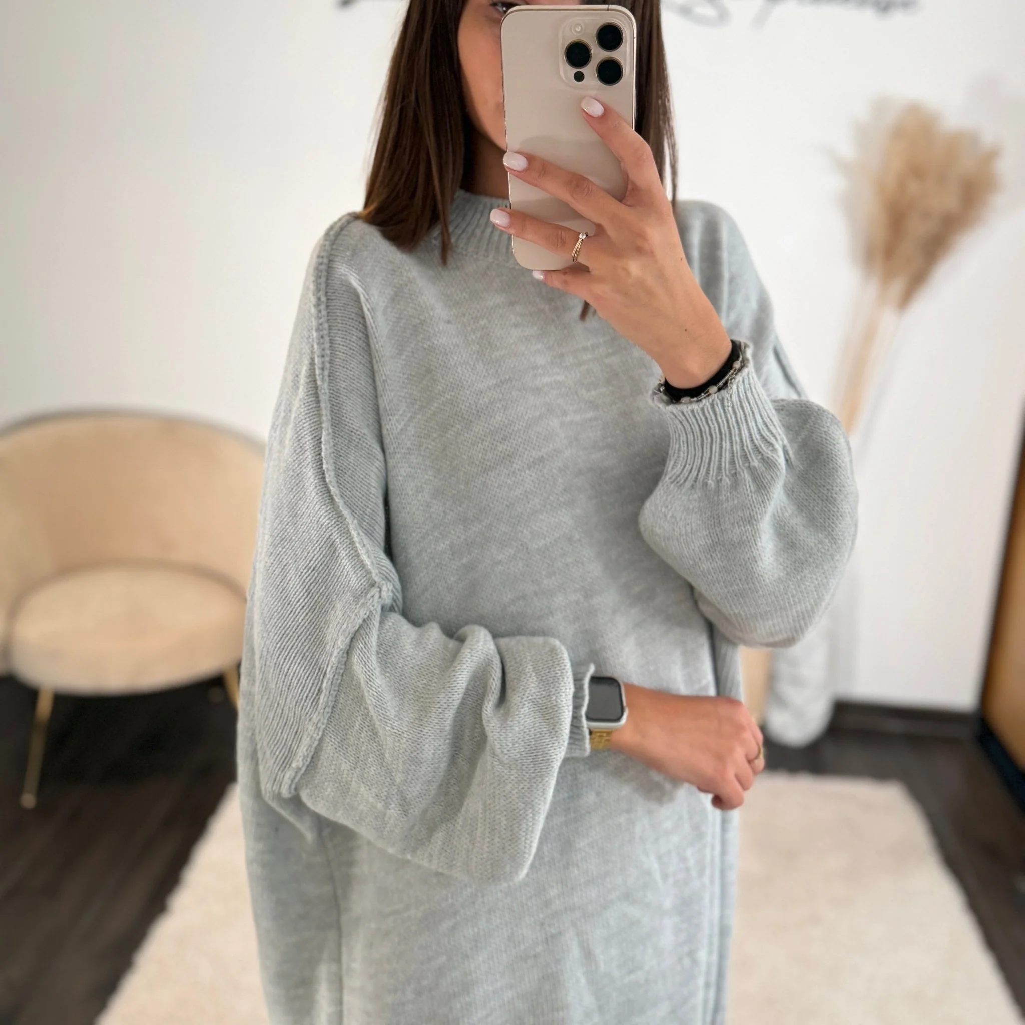 ROBE PULL GRISE SOLENA - Image 3