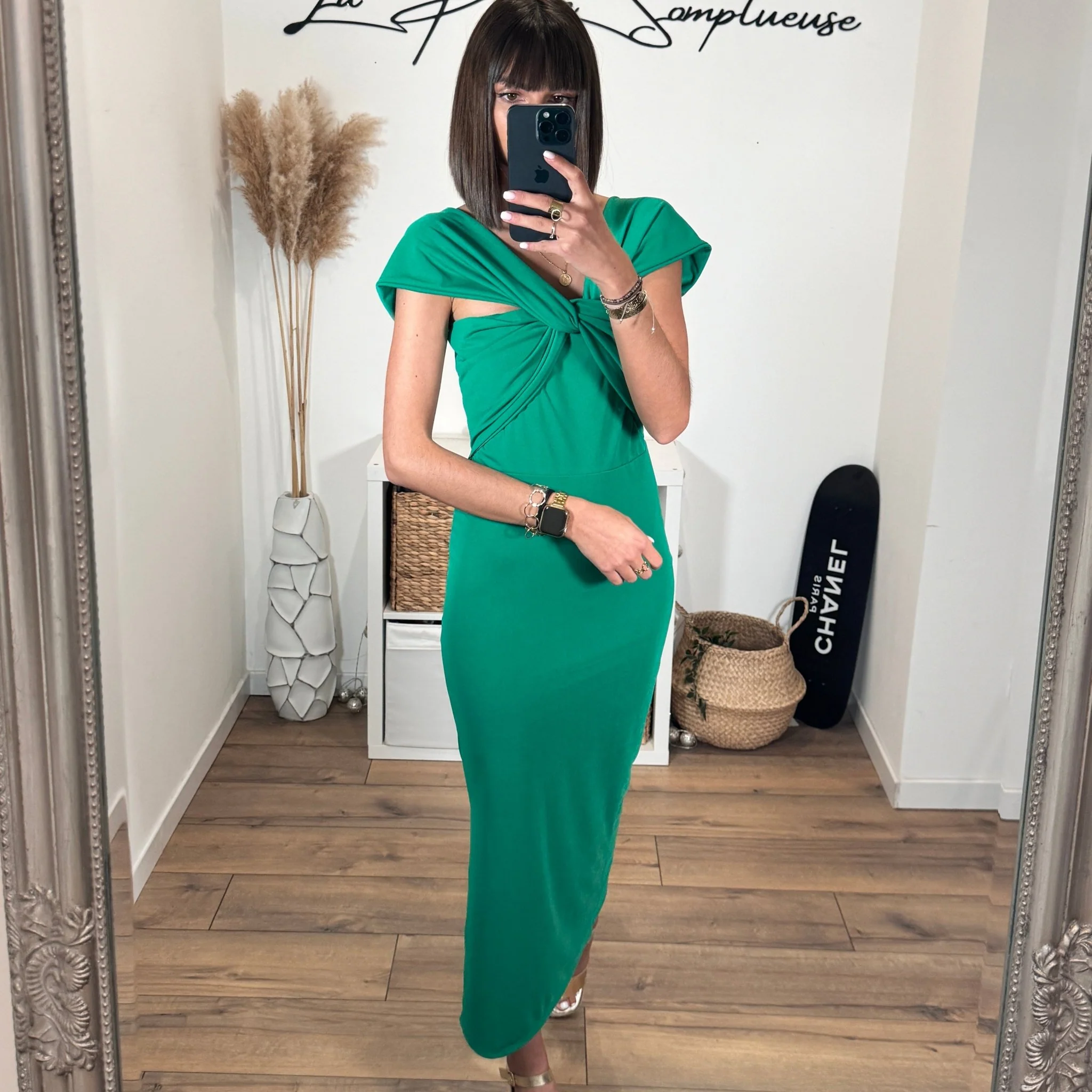 ROBE VERT NOELIA